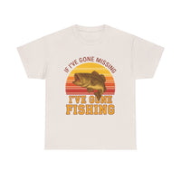 Load image into Gallery viewer, If I&#39;ve Gone Missing, I&#39;ve Gone Fishing - Vintage Lifestyle Fishing Tee
