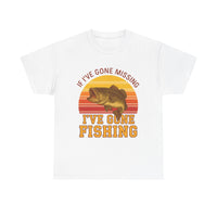 Load image into Gallery viewer, If I&#39;ve Gone Missing, I&#39;ve Gone Fishing - Vintage Lifestyle Fishing Tee
