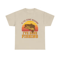 Load image into Gallery viewer, If I&#39;ve Gone Missing, I&#39;ve Gone Fishing - Vintage Lifestyle Fishing Tee
