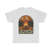 Load image into Gallery viewer, Life Is Better Around a Campfire – Camping Lifestyle Tee

