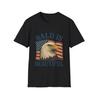 Load image into Gallery viewer, "Bald Is Beautiful" | Patriotic American Flag Bald Eagle Tee