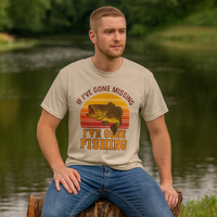 Load image into Gallery viewer, If I&#39;ve Gone Missing, I&#39;ve Gone Fishing - Vintage Lifestyle Fishing Tee
