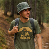 Load image into Gallery viewer, Still Plays Outside – Adventure Tee for the Young at Heart
