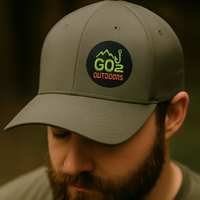 Load image into Gallery viewer, Go2Outdoors Flexfit Hat – Premium Closed-Back Outdoor Cap
