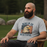 Load image into Gallery viewer, "Bald Is Beautiful" | Patriotic American Flag Bald Eagle Tee